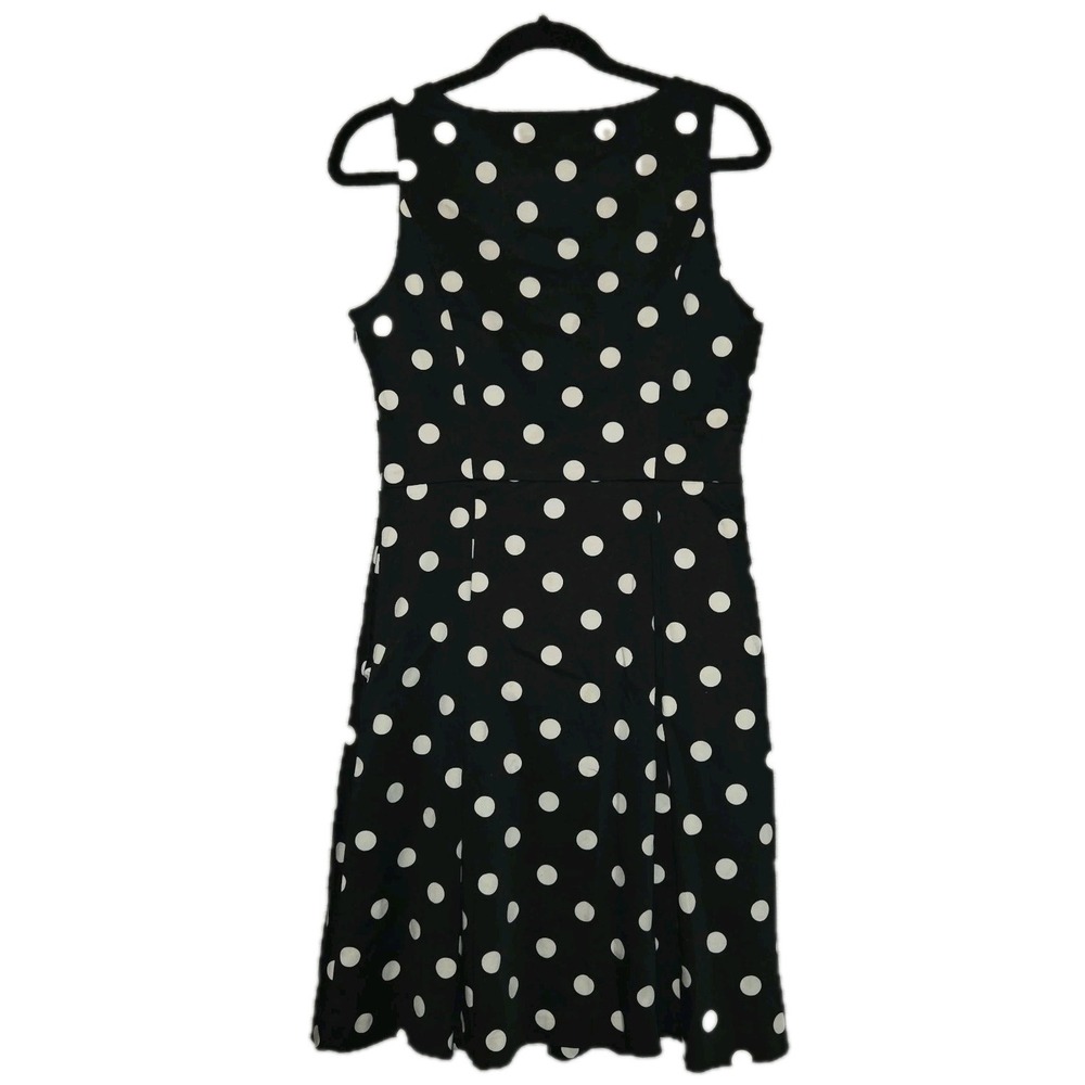 White House Black Market Polka Dot Dress Women's Size 8 Sleeveless Fit & Flare - Picture 9 of 9